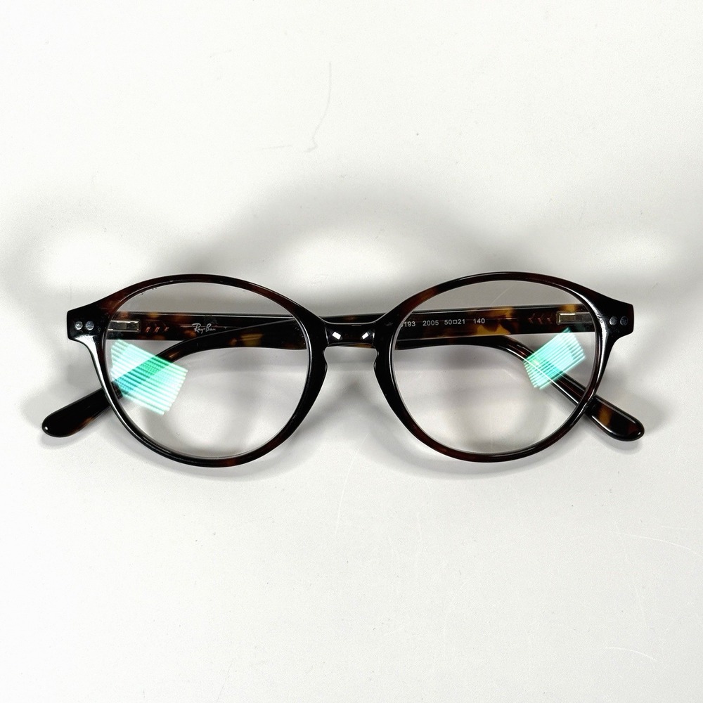 Ray-Ban 5193 2005 Eyeglasses Frame Only 50-21-140 Brown Tortoise Shell‎ Round